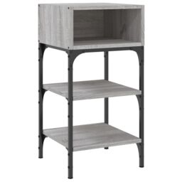 Berkfield Home Bedside Tables 2 pcs Grey Sonoma 35x34.5x70 cm Engineered Wood - thumbnail 4