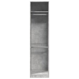 Berkfield Home Wardrobe Concrete Grey 50x50x200 cm Engineered Wood - Size: 50 x 50 x 200 cm - thumbnail 4
