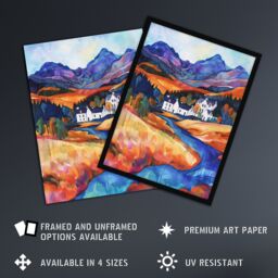 Artery8 Glencoe Mountain Cottages Scottish Landscape Framed Art Print - Size: A4 - thumbnail 2