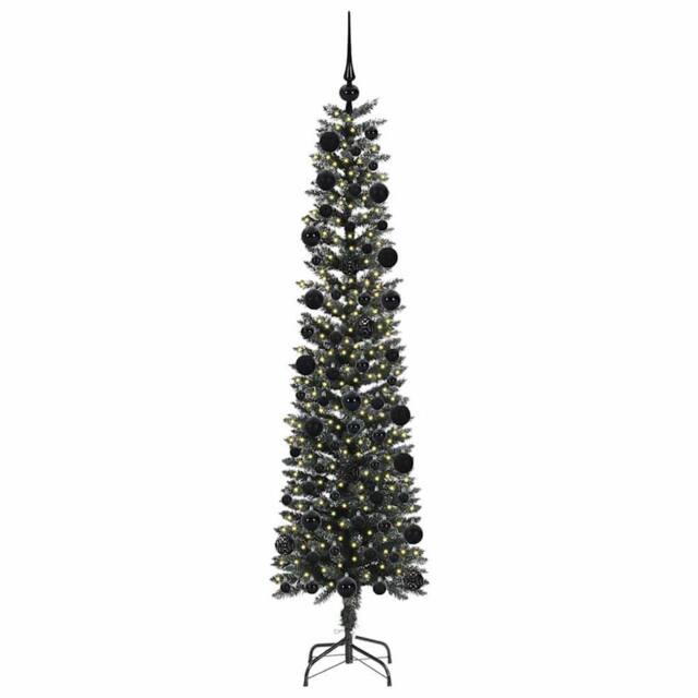 Berkfield Home Elegant Artificial Christmas Tree with 300 LEDs Green 58 x 58 x 210 cm - image 1