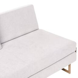 Wyld and Coco 3-Seater Sofa Bed Off-White Fabric Fold-Out Double Sleeper in White - thumbnail 9