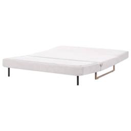 Wyld and Coco 3-Seater Sofa Bed Off-White Fabric Fold-Out Double Sleeper in White - thumbnail 5