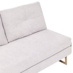 Wyld and Coco 3-Seater Sofa Bed Off-White Fabric Fold-Out Double Sleeper in White - thumbnail 8