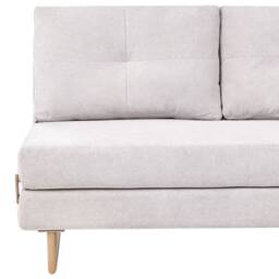 Wyld and Coco 3-Seater Sofa Bed Off-White Fabric Fold-Out Double Sleeper in White - thumbnail 7