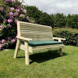 Churnet Valley Garden Furniture Ltd Ergonomic 3 Seat Bench - Fully Assembled - Set of Cushions Inc in Brown - thumbnail 6