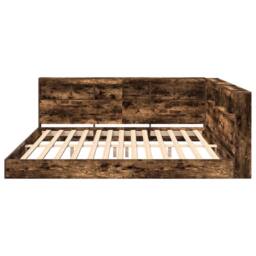Berkfield Home Bookcase Bed Smoked Oak 180x200 cm Engineered Wood - thumbnail 6