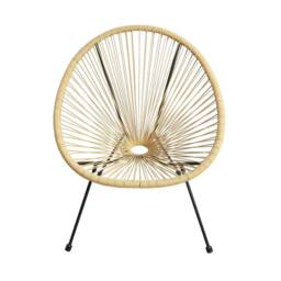 RayGar Southbury 2 Seater Egg Bistro Set Outdoor Weather Resistant in Natural - thumbnail 7