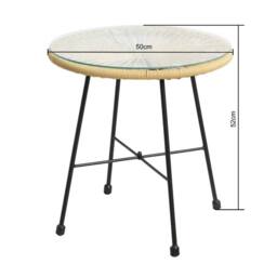 RayGar Southbury 2 Seater Egg Bistro Set Outdoor Weather Resistant in Natural - thumbnail 6