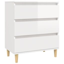 Berkfield Home Sideboard High Gloss White 60x35x70 cm Engineered Wood - Size: 60 x 35 x 70 cm - thumbnail 2
