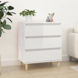 Berkfield Home Sideboard High Gloss White 60x35x70 cm Engineered Wood - Size: 60 x 35 x 70 cm