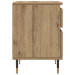 Berkfield Home Bedside Cabinet Artisan Oak 40x35x50 cm Engineered Wood in Brown - Size: 40 x 35 x 50 cm - thumbnail 6