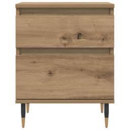 Berkfield Home Bedside Cabinet Artisan Oak 40x35x50 cm Engineered Wood in Brown - Size: 40 x 35 x 50 cm - thumbnail 5