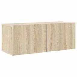 Berkfield Home 8 Piece TV Cabinet Set Sonoma Oak Engineered Wood in Tan - thumbnail 5