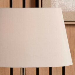 Ruma Taupe Oval Poly Silk Tapered Lamp Shade For Floor Lamps in Brown - Size: 14 inches - thumbnail 2