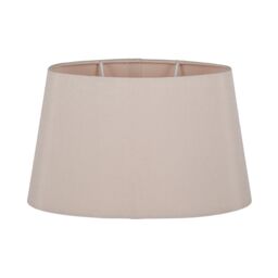 Ruma Taupe Oval Poly Silk Tapered Lamp Shade For Floor Lamps in Brown - Size: 14 inches - thumbnail 4