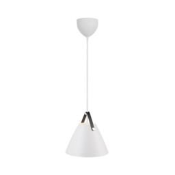 Nordlux Modern Indoor Pendant Light White Metal E27 Brown & Black Strap - Mains Powered, IP20 - thumbnail 2