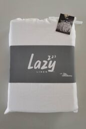 Lazy Linen 'Pure Washed Linen' Duvet Cover in White - Size: Double - thumbnail 2
