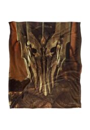 Lord of the Rings The Blanket, 152x127 cm Sauron Bound by Fire Silky Touch Super Soft Throw Blanket in White - thumbnail 1