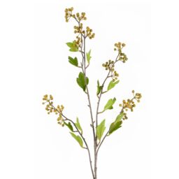 Leaf Pack of 6 x 90cm Artificial Yellow Berry Stem - Size: 6 x 90 cm - thumbnail 6