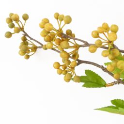 Leaf Pack of 6 x 90cm Artificial Yellow Berry Stem - Size: 6 x 90 cm - thumbnail 4