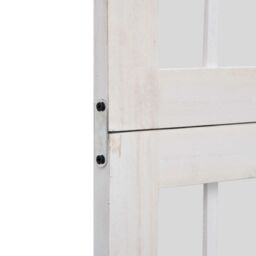 Berkfield Home Room Divider 6 Panels White Solid Wood Paulownia - thumbnail 6