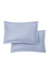 Bianca '400 Thread Count Cotton Sateen' Oxford Pillowcase Pair in Blue - thumbnail 4