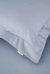 Bianca '400 Thread Count Cotton Sateen' Oxford Pillowcase Pair in Blue - thumbnail 2
