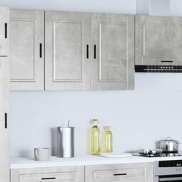 Berkfield Home Kitchen Wall Cabinet Porto Concrete Grey Engineered Wood - thumbnail 3