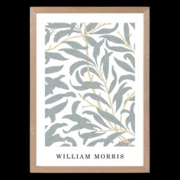 ARTZE William Morris Sage Green Willow Art Print / Oak Frame / SIZE: A4 in Pale Green - Size: A3 - thumbnail 2