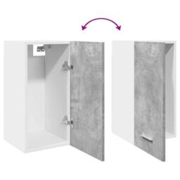 Berkfield Home Hanging Cabinet Lyon Concrete Grey 30x31x60 cm Engineered Wood - Size: 30 x 31 x 60 cm - thumbnail 8