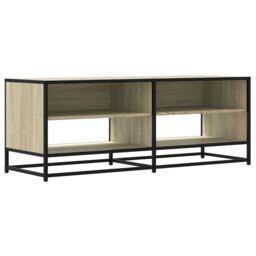 Berkfield Home TV Cabinet Sonoma Oak 120.5x40x46 cm Engineered Wood & Metal in Brown - thumbnail 2
