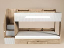 Flair Finn Staircase Bunk Bed with Storage in White - Size: Single - thumbnail 5