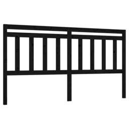 Berkfield Home Bed Headboard Black 206x4x100 cm Solid Wood Pine - Size: 206 x 4 x 100 cm - thumbnail 1