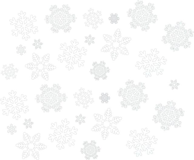 Xmas Haus Christmas Snowflake Window Themed Sticker set of 144 in White