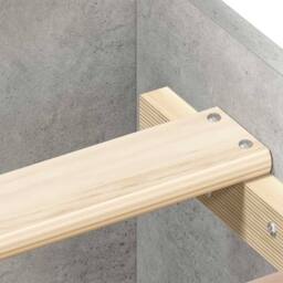 Berkfield Home Durable Bed Frame Concrete Grey 75x190 cm Small Single Engineered Wood - thumbnail 7