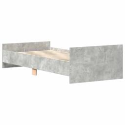 Berkfield Home Durable Bed Frame Concrete Grey 75x190 cm Small Single Engineered Wood - thumbnail 6