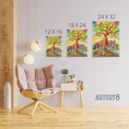"Artery8 Sermon On The Mount Jesus Folk Art Canvas Wall Art Print - Size: W24"" x H32""" - thumbnail 4