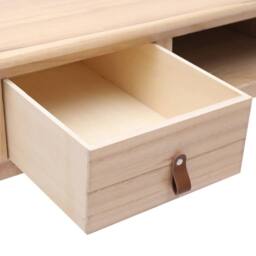 Berkfield Home Writing Desk Natural 110x45x76 cm Wood in Brown - Size: 110 x 45 x 76 cm - thumbnail 5