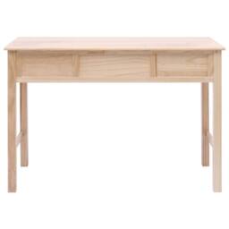Berkfield Home Writing Desk Natural 110x45x76 cm Wood in Brown - Size: 110 x 45 x 76 cm - thumbnail 4