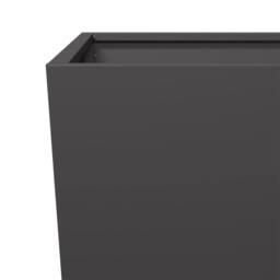 Berkfield Home Durable Garden Planter Black 45x45x75 cm Steel - Size: 45 x 45 x 75 cm - thumbnail 7