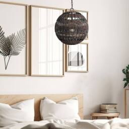Netlighting Quoizel Lindendale Spherical Pendant Western Bronze IP44 1x E27 in Brown - thumbnail 2