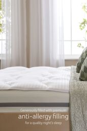 Snuggledown Luxurious Hotel Anti Allergy Mattress Topper in White - Size: King - thumbnail 2