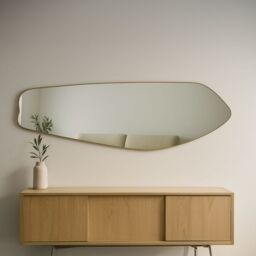 Agenzia 14 Modern Gold Metal Irregular Full Length Mirror 177cm x 61cm - Size: XL - thumbnail 5