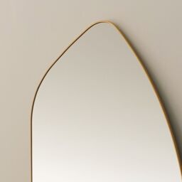 Agenzia 14 Modern Gold Metal Irregular Full Length Mirror 177cm x 61cm - Size: XL - thumbnail 4