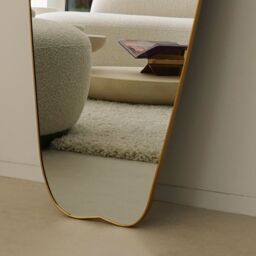 Agenzia 14 Modern Gold Metal Irregular Full Length Mirror 177cm x 61cm - Size: XL - thumbnail 3