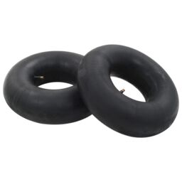 Berkfield Home Wheelbarrow Inner Tubes 2 pcs 15x6.00-6 Rubber in Black - thumbnail 1