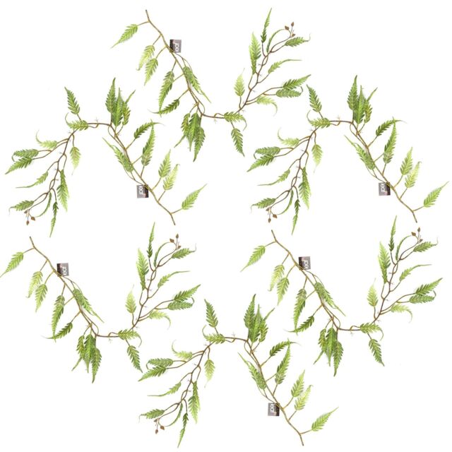 Leaf 6 x 125cm Artificial Hanging Trailing Fern Plant in Green - Size: 6 x 125 cm - image 1