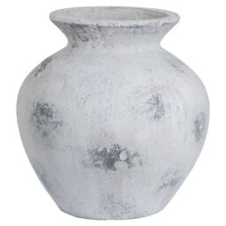Love Lace Downton Large Antique White Vase in Stone