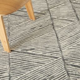 The Rug Shop UK Grey Wool Modern Geometric Abstract Graphics Easy To Clean Rug - Size: 240 cm x 300 cm - thumbnail 5