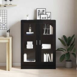 Berkfield Home Book Cabinet Black Oak 82.5x30.5x115 cm Engineered Wood - thumbnail 3